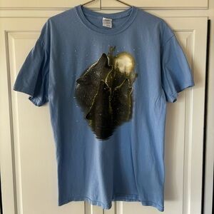 Vintage Collin Bogle Wolf Graphic T Shirt Tee Large